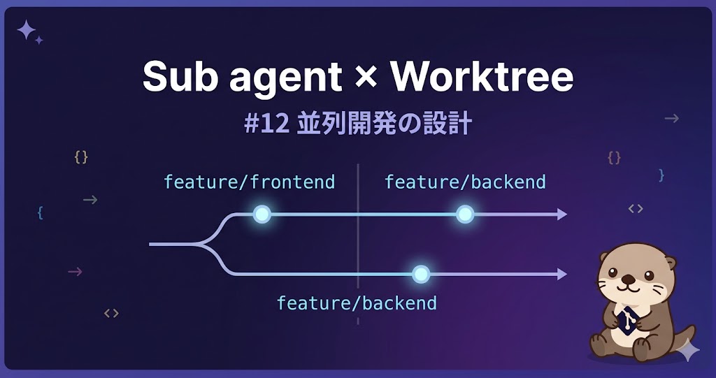 【Claude Code中級編 #12】Sub agentとWorktreeの組み合わせ——並列開発の設計